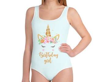 rainbow unicorn bathing suit