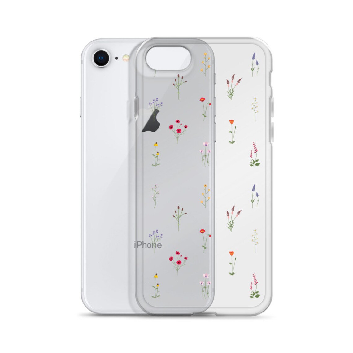 Clear Wildflower Iphone 12 Pro Max Case Minimal Cute Nature Etsy