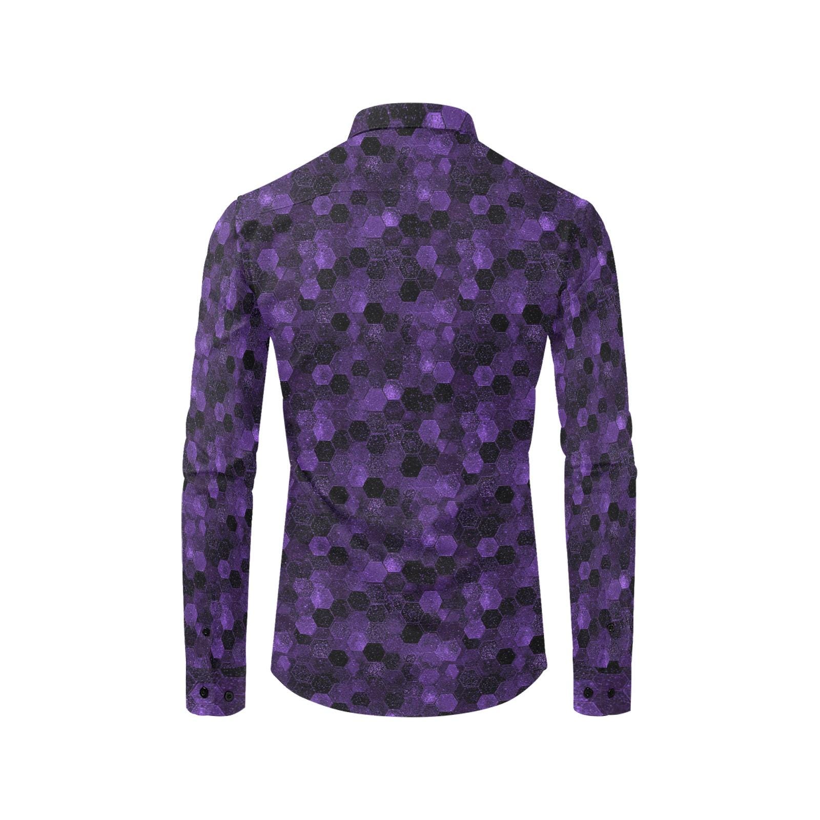 Black Purple Long Sleeve Men Button up Shirt, Hexagonal Two Tone Combo Print Buttoned Collared Casual Dress Chest Pocket Guys Plus Size - Etsy Black Purple Long Sleeve Men Button up Shirt, Hexagonal Two Tone Combo Print Buttoned Collared Casual Dress Chest Pocket Guys Plus Size - Etsy