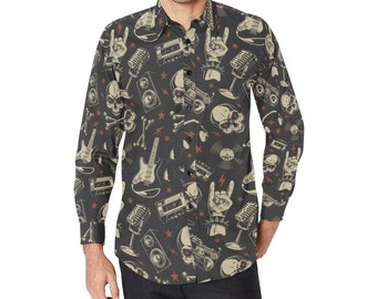 Men Rock Band Dress Shirt - Etsy