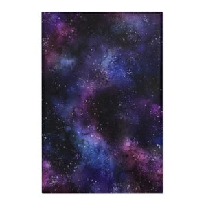 Galaxy Space Area Rug Carpet, Stars Universe Blue Dark Purple Home Floor Decor Boho Chic Kids Room Interior Design Washable Accent Patio Rug image 4