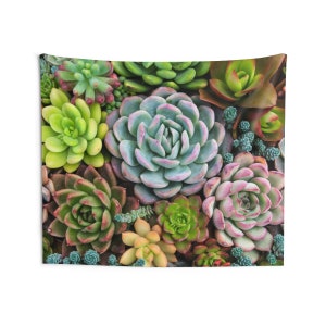 Cactus Tapestry, Succulent Botanic Plants, Nature Landscape Indoor Wall Art Hanging Tapestries Decor Home Dorm Room Gift