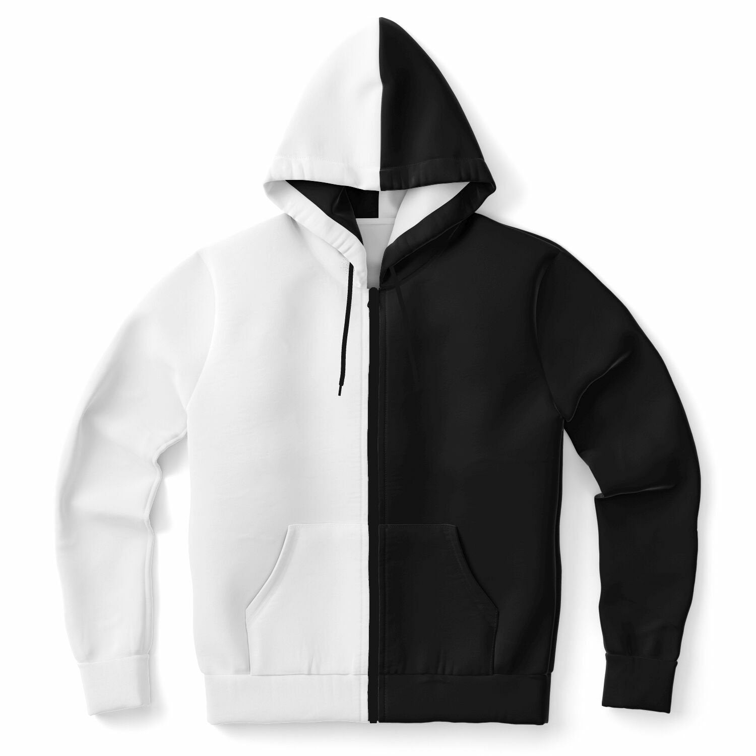 Half Black and Half White Hoodie Two Tone Color Split Pullover Zip up Zipper Men Women Plus Size Aesthetic Cotton Hooded Sweatshirt Pockets Etsy Canada