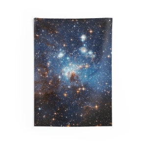 Space Galaxy Tapestry, Universe Outer Space Galactic Indoor Bedroom Dorm Room Art Celestial Stars Night Sky Cool Wall Hanging Small Large