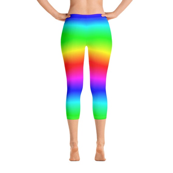 Buy Women's Capris Leggings, Yoga Leggings, Colorful Ombre