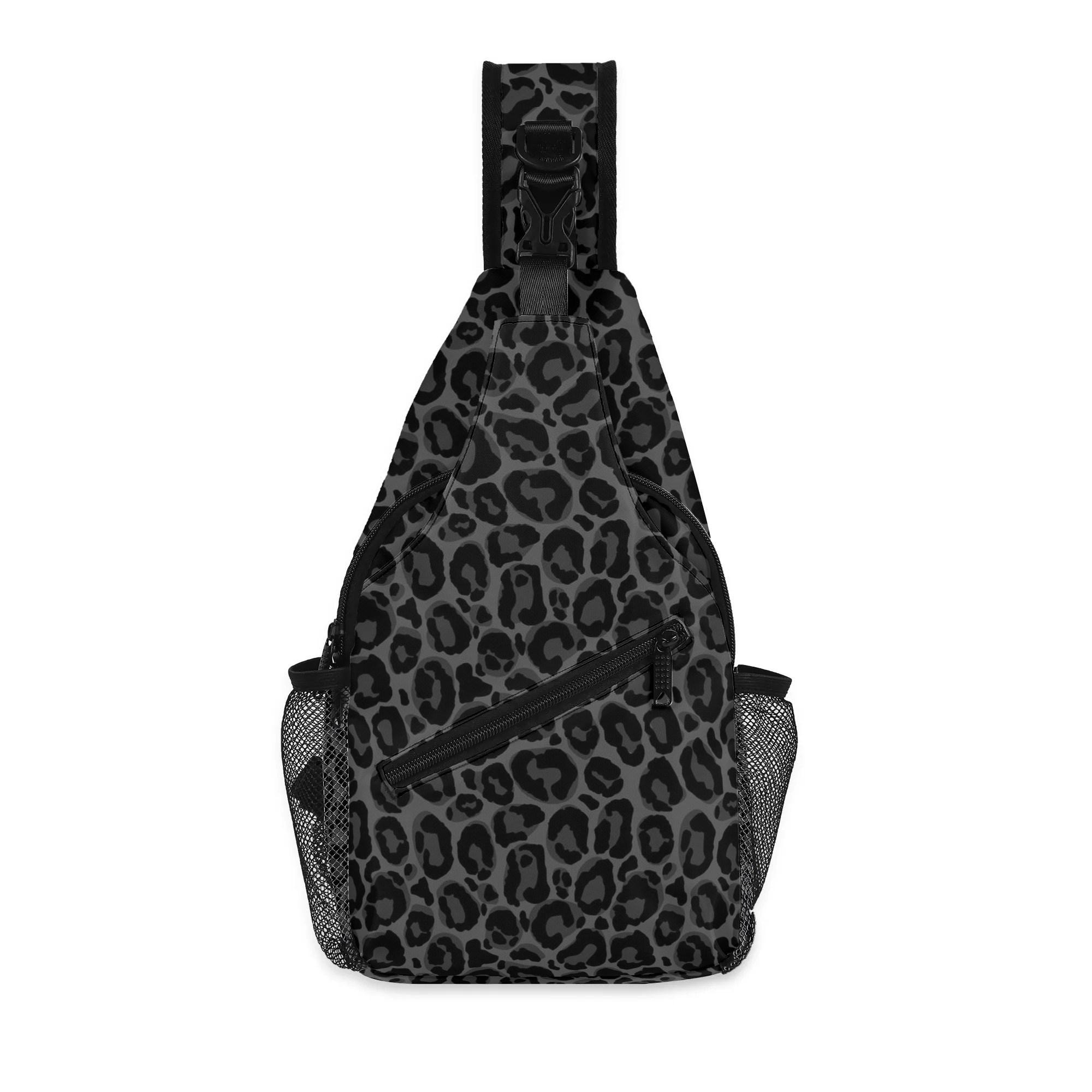 Dier Luipaard Fanny Pack voor Man Vrouwen Heuptas Verstelbare Riem Casual Borst Tas Bum Bags voor Reizen Sport Running Wandelen Taille Packs, Zwart, Eén maat
