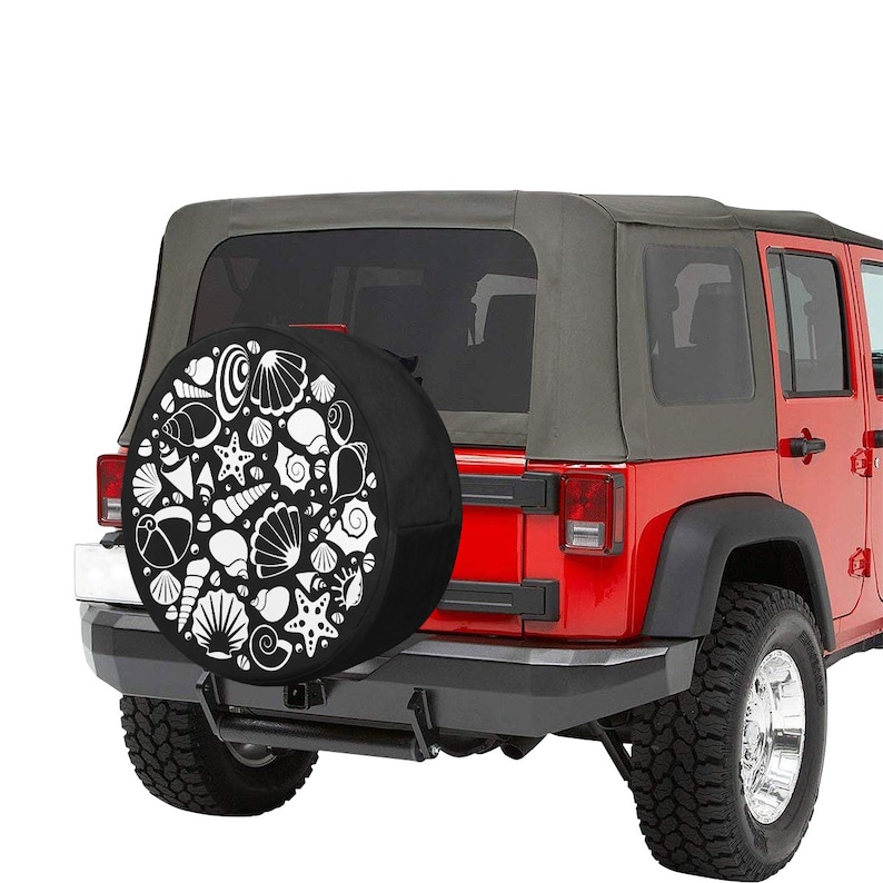 Jeep Tire Cover Spare Wheel Cover Seashells Ocean Starfish Etsy
