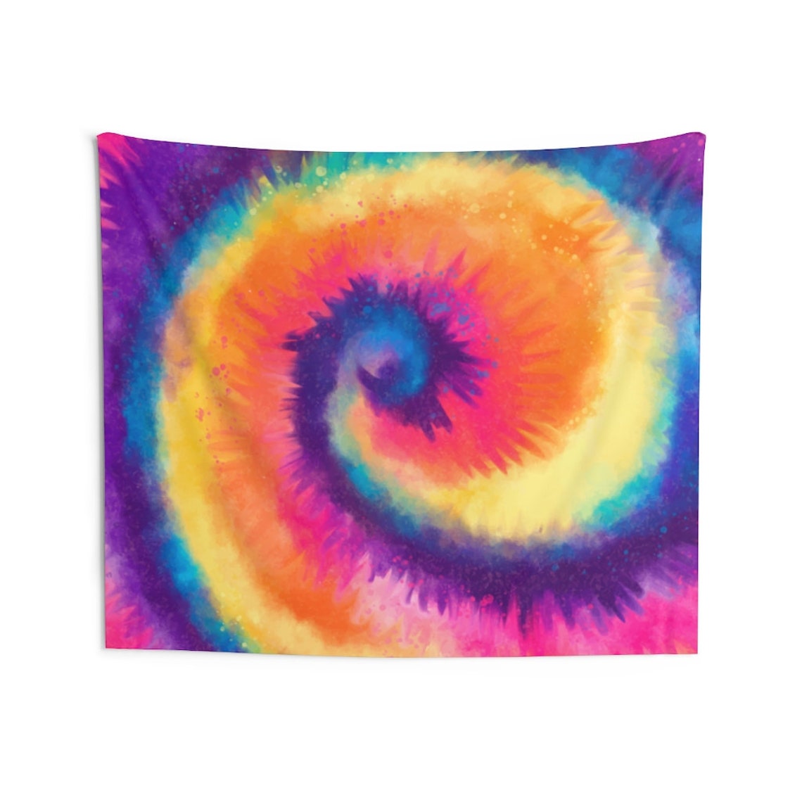 Tie Dye Tapestry Rainbow Wall Art Indoor Hippie Bohemian Etsy