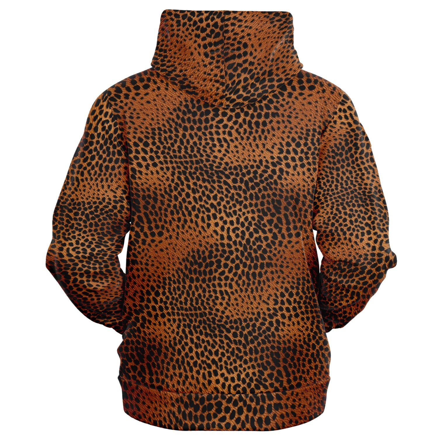 Leopard Print Zip up Hoodie, Animal Cheetah Full Zipper Pocket Men