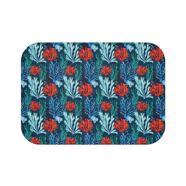 Coral Bath Rug Sets Etsy