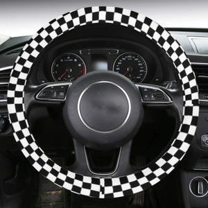 Checkerboard steering cheap wheel cover