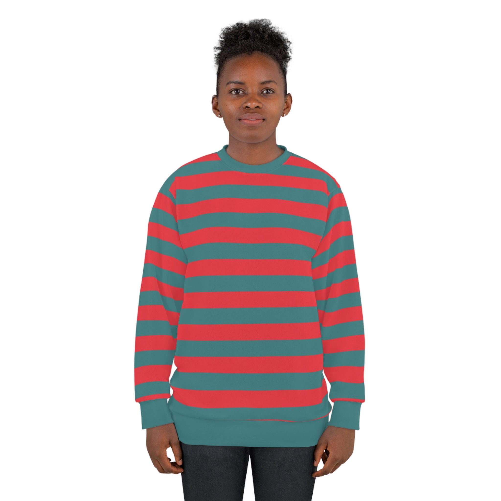 Red striped sweatshirt shop
