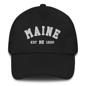 Maine ME State Dad Hats, I Love Maine Retro Vintage Pride USA Gifts Men Women Trucker Baseball Embroidered Hat