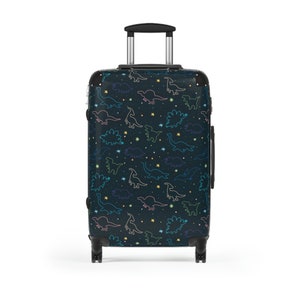 Dinosaur Suitcase Luggage, Carry On With 4 Wheels Cabin Travel Small Large Set Rolling Spinner Lock Decorative Designer Hard Shell Case