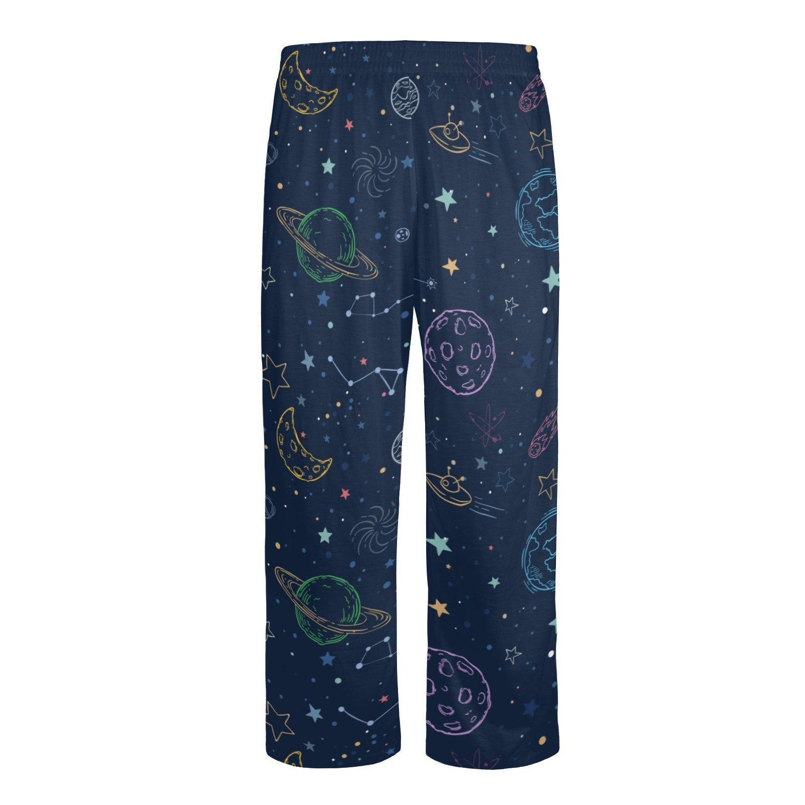 Planets Space Men Pajamas Pants Galaxy Stars Celestial Universe Satin PJ Pockets Sleep Lounge Trousers Guys Male Matching Trousers Bottoms Etsy UK