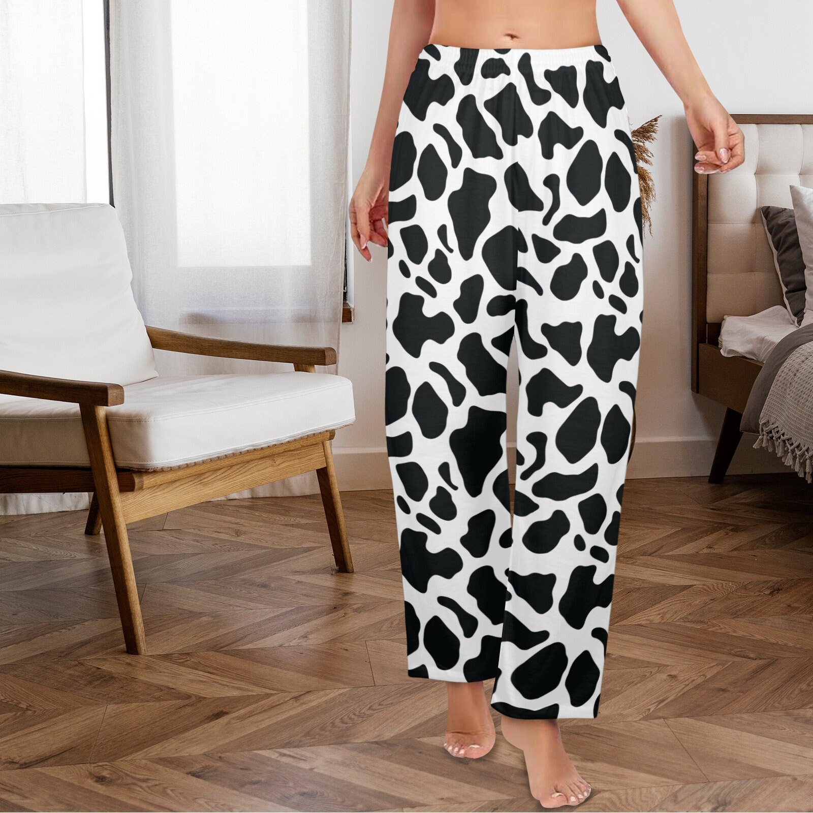 Cow print pyjamas ladies sale