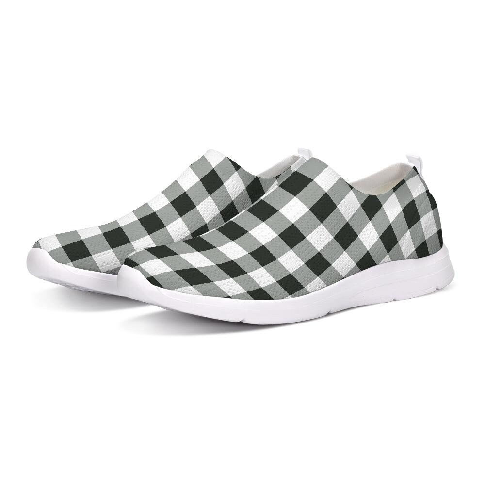 buffalo plaid slip ons