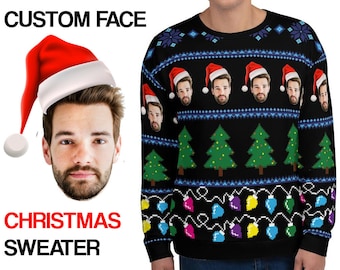 Ugly Christmas Sweater Custom Faces 