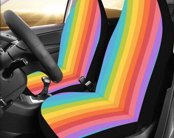 rainbow seat covers