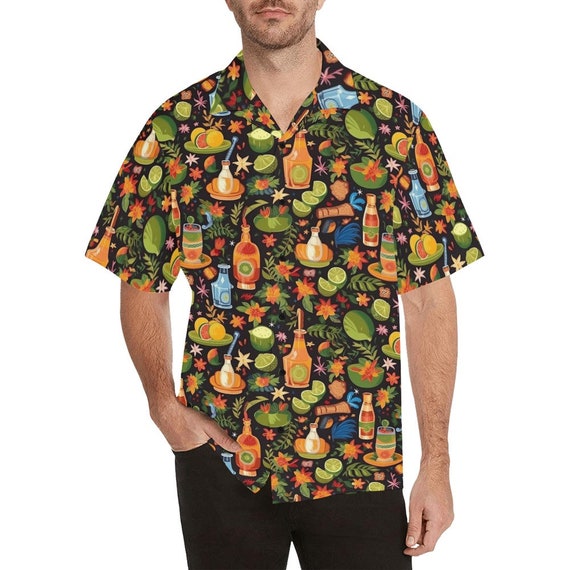 Tequila Men Hawaiian Shirt, Drinks Cocktails Lime Vintage Aloha Hawaii  Retro Summer Tropical Beach Plus Size Cool Button Down Shirt -  Canada