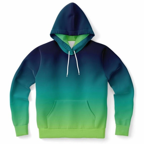 Ombre top hooded sweatshirt