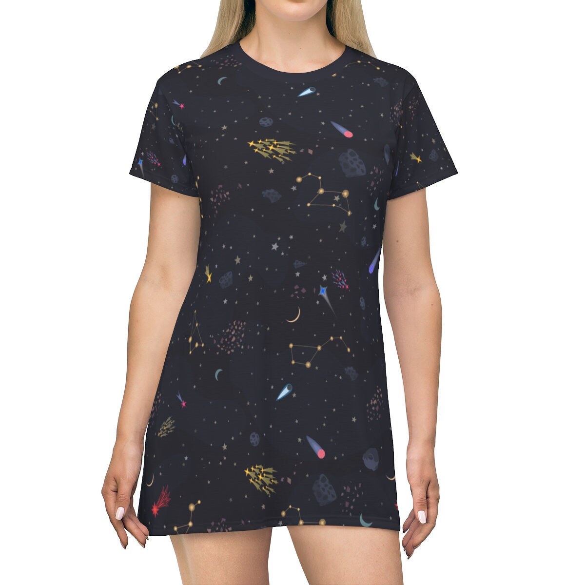 space print dress