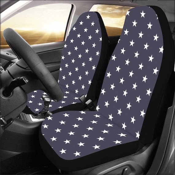 Sterne Auto Sitzbezüge 2 Stk, Blau Weiß US USA Amerika Patriotisch American Front  Auto Auto SUV Protektor Accessoire Dekoration - .de