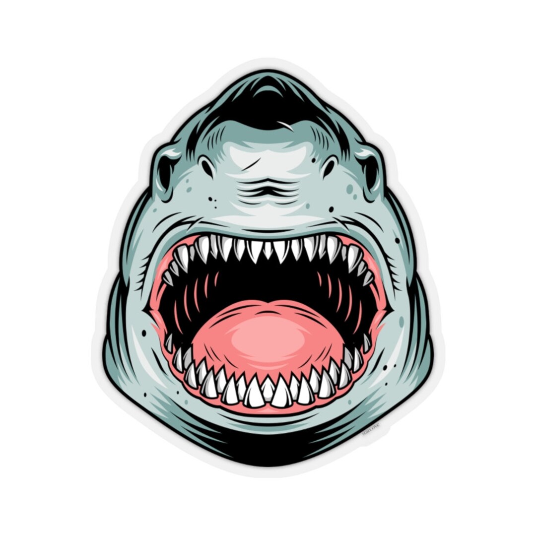 Shark Bite Sticker, Grote Witte Kop Laptop Decal Vinyl Leuke Waterbottle  Tumbler Auto Waterdichte Bumper Esthetische Die Cut Muurschildering - Etsy  België, image size:1080x1080