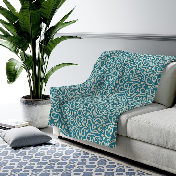 Floral fleece throw new arrivals