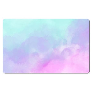 Pastell Aquarell Schreibtischmatte, Rosa Kunst klein extra groß breit Gaming Tastatur Maus Unikat Büro Computer Laptop Pad