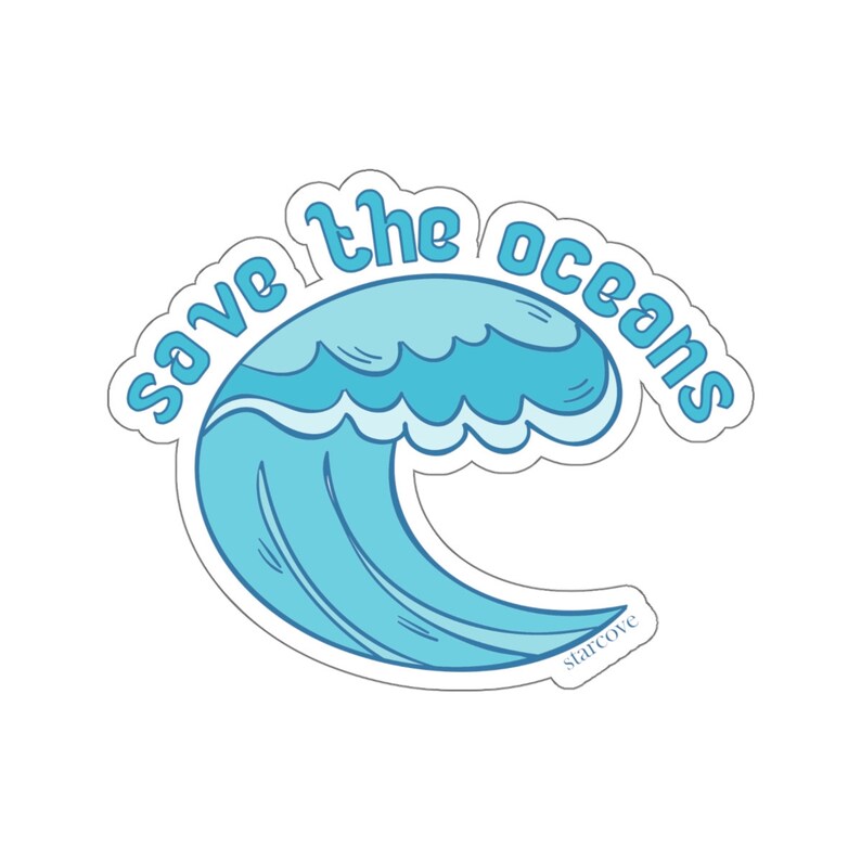 Save the Oceans Car Decals Blue Sea Wave Beach Stickers Gift Etsy