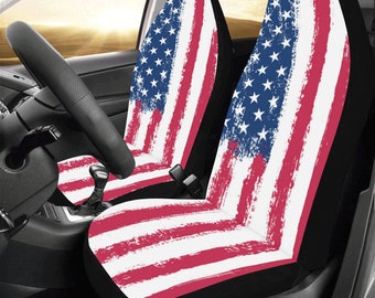 GIFTPUZZ Patriotic American Flag Car Seat Cover Accessories Cushion Easy to Install Rear Seat Covers Bench Seat Cushion Against Dirt Universal Fit Truck Van SUV Men Women Stars and Stripes Red Blue GIFTPUZZ Patriotic American Flag Car Seat Cover Accessories Cushion Easy to Install Rear Seat Covers Bench Seat Cushion Against Dirt Universal Fit Truck Van SUV Men Women Stars and Stripes Red Blue