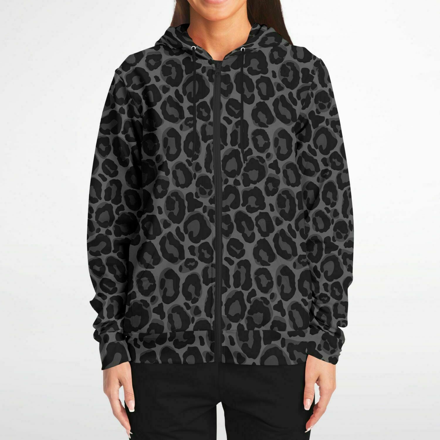 トップス 00s olduniqlo short zipup Hoodie leopard Leopard Zip up Fleece Lined Hoodie, Animal Print Cheetah