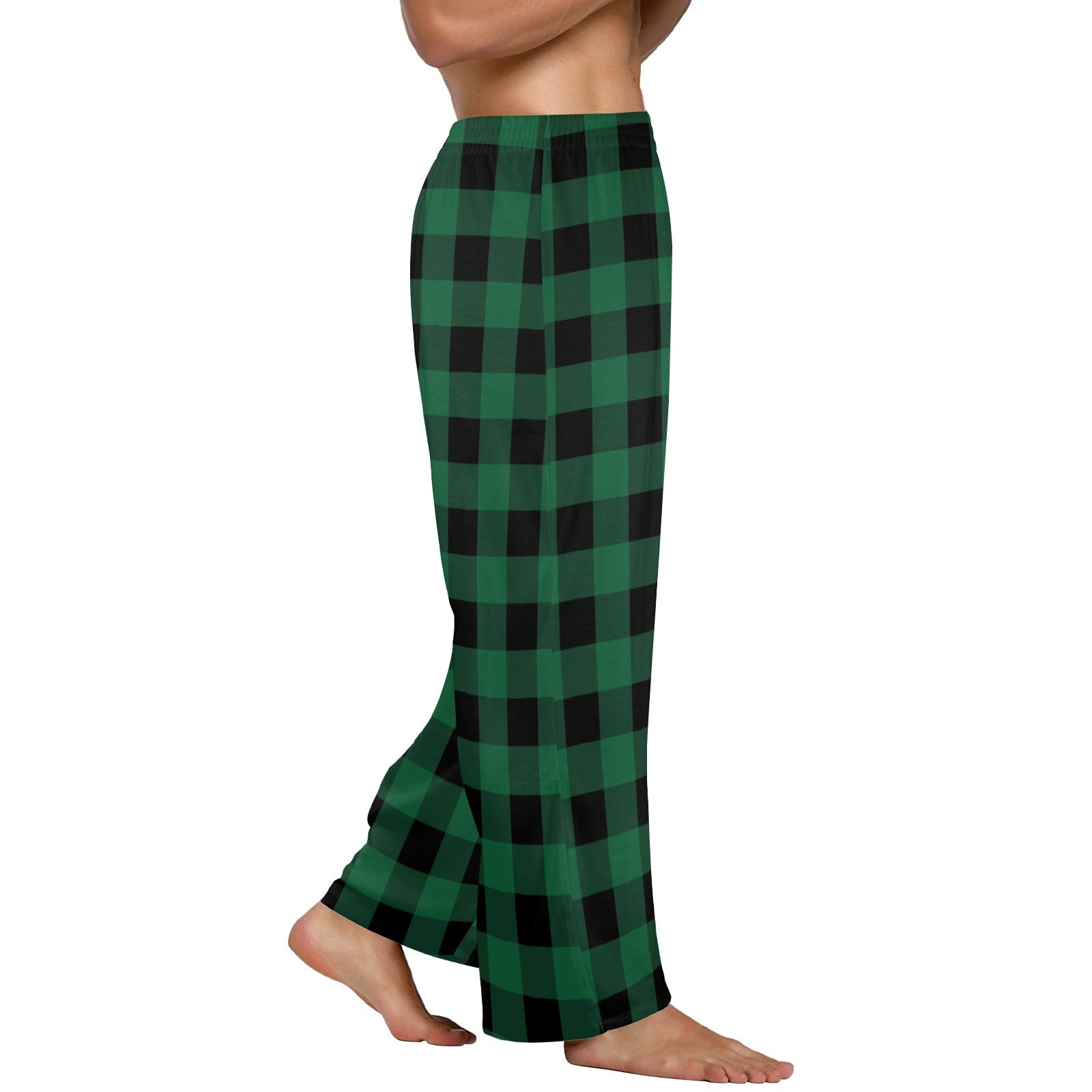 Green and black buffalo plaid pajama pant sale