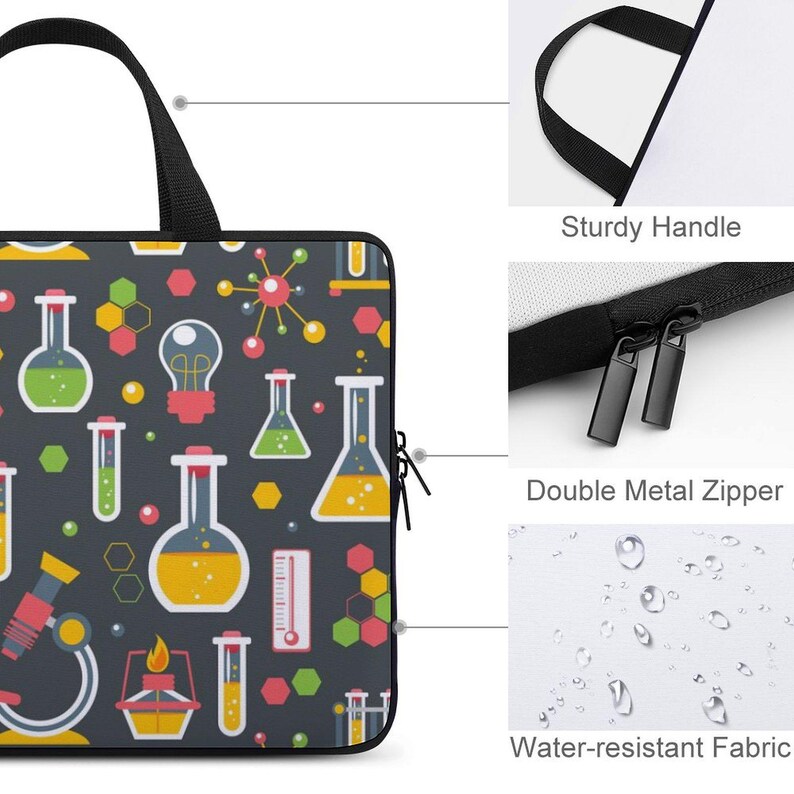 Chemistry Laptop Sleeve Case, Science Lab Research Computer MacBook Air ...