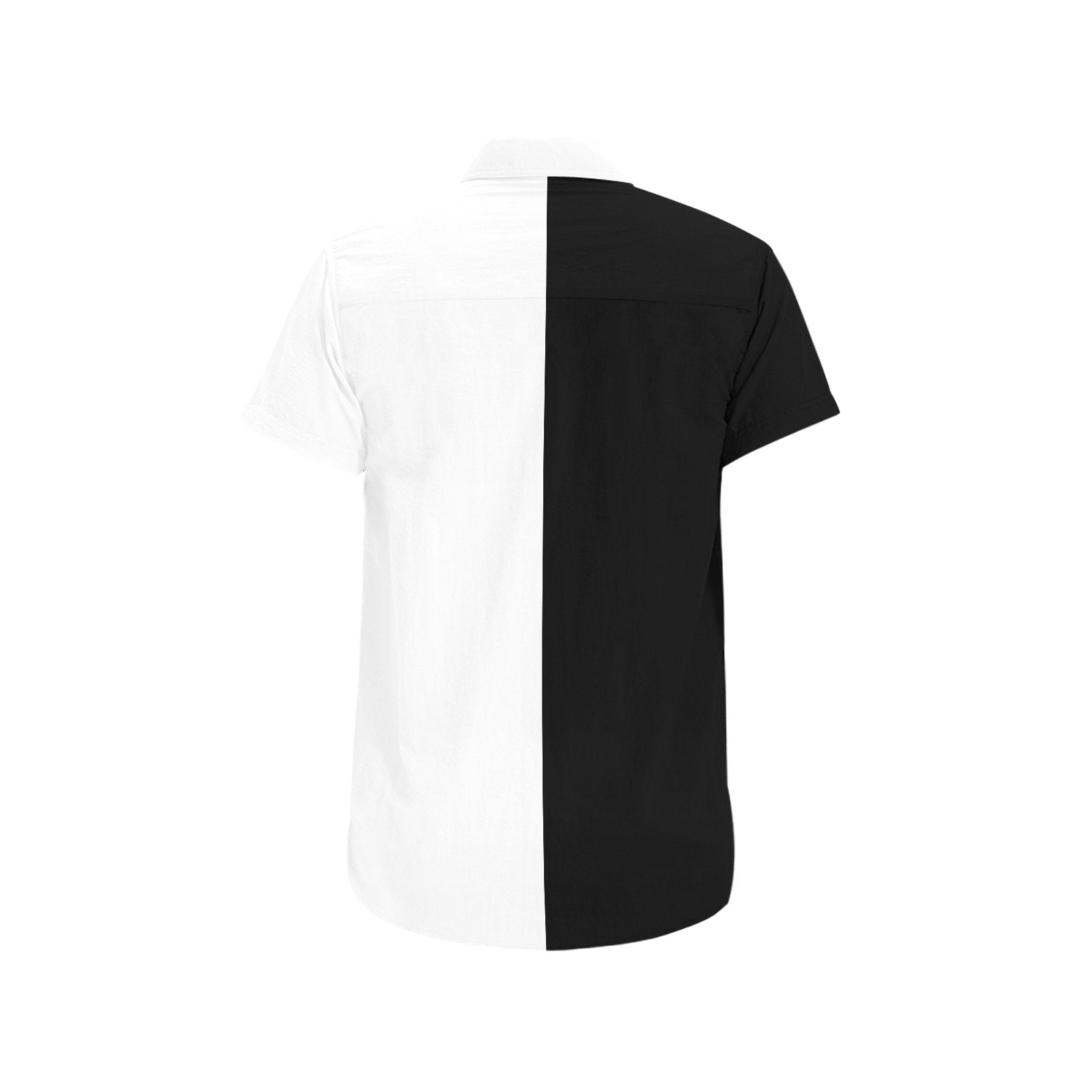 half black half white dress shirt blue dress for baby girl Half Black Half White Long Sleeve Men Button Up Shirt, Color