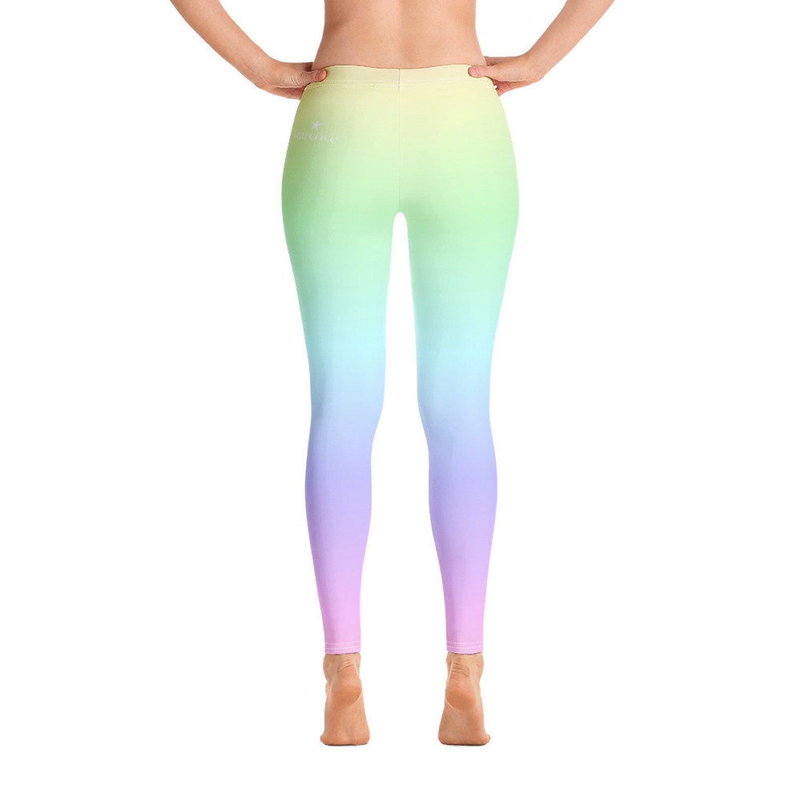 Pastel Rainbow Leggings Tie Dye Leggings Pastel Yoga Pants | Etsy