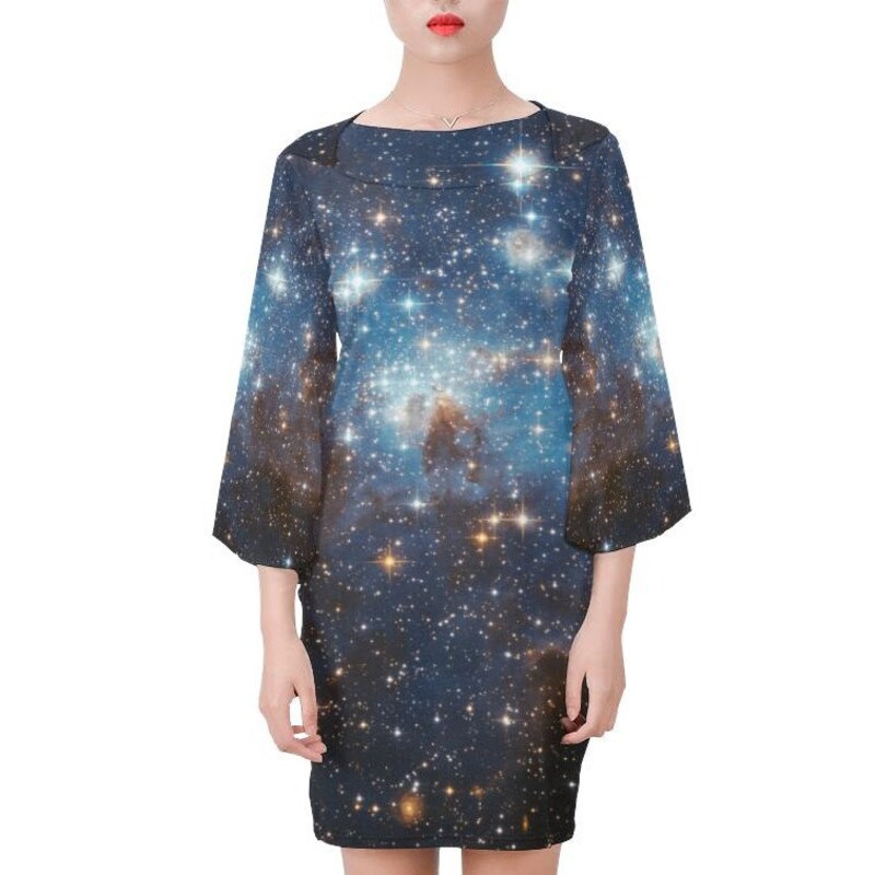 Galaxy Night Print Dress
