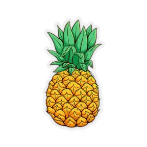 Adesivo ananas, frutta tropicale laptop decalcomania vinile carino waterbottle tumbler auto impermeabile paraurti estetico die cut murale a parete