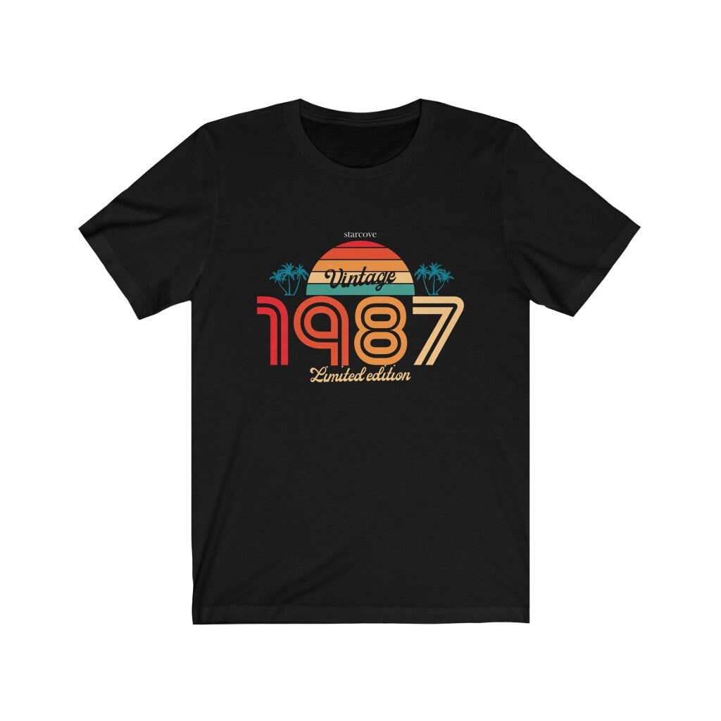 Vintage 1987 Birthday Shirt Turning 34 Years Gift Limited | Etsy