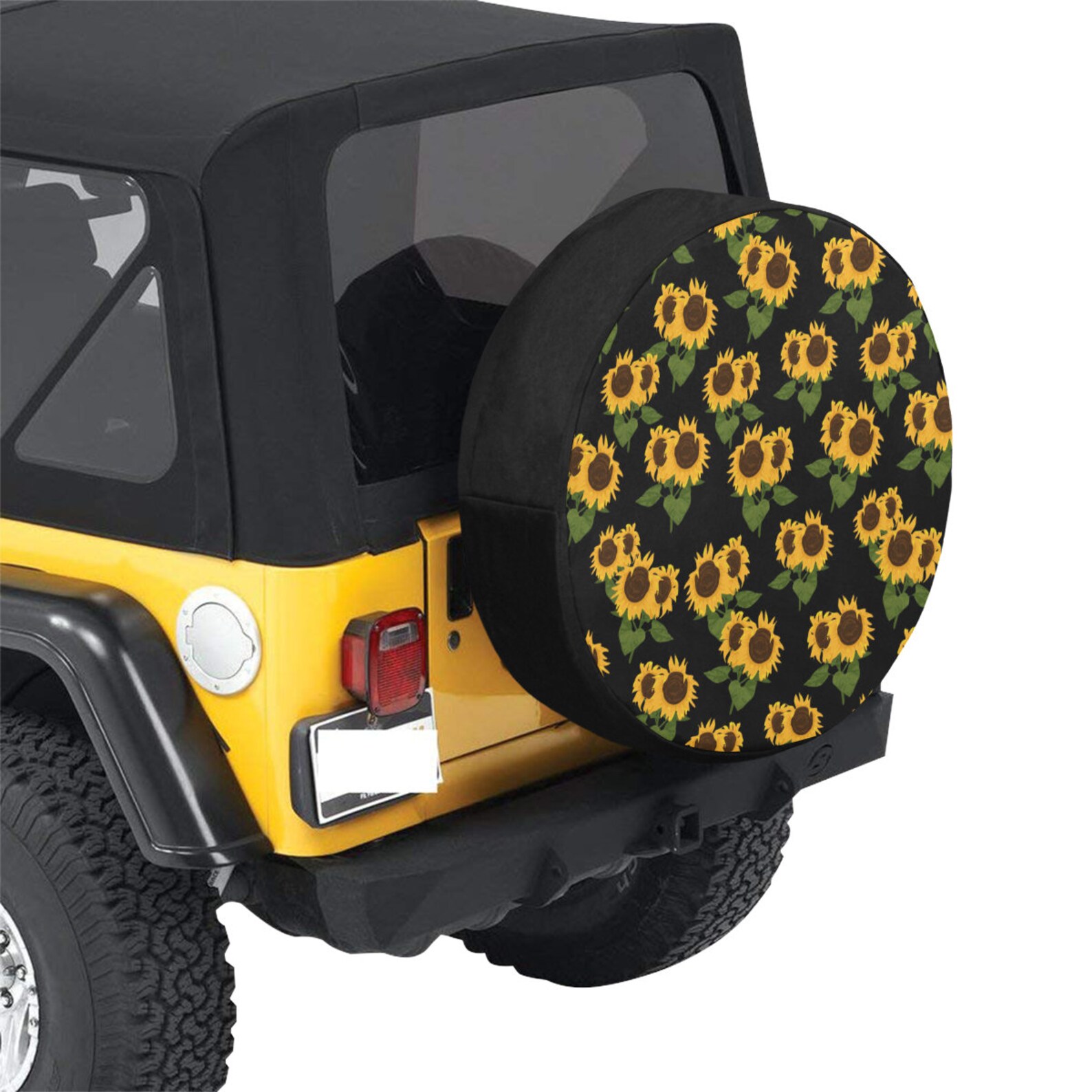 Sunflower Tire Cover Spare Wheel Cover Floral Yellow Flowers - Etsy