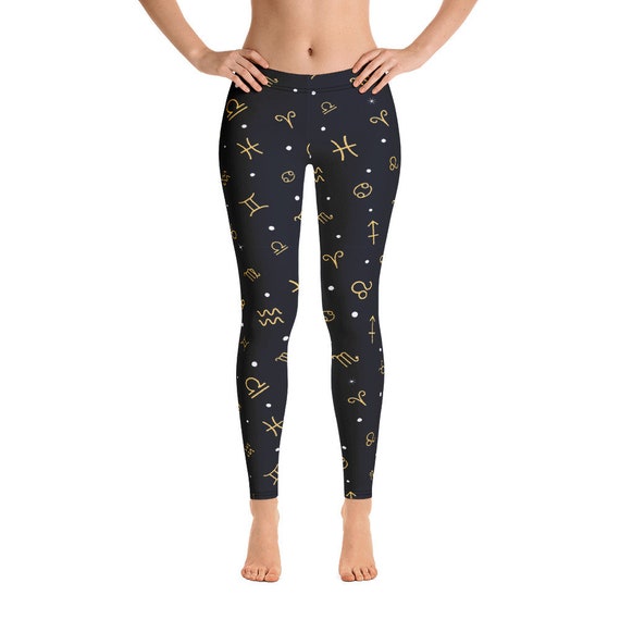 Zodiac Astronomy Leggings for Women Mythology Symbols Printed | Etsy