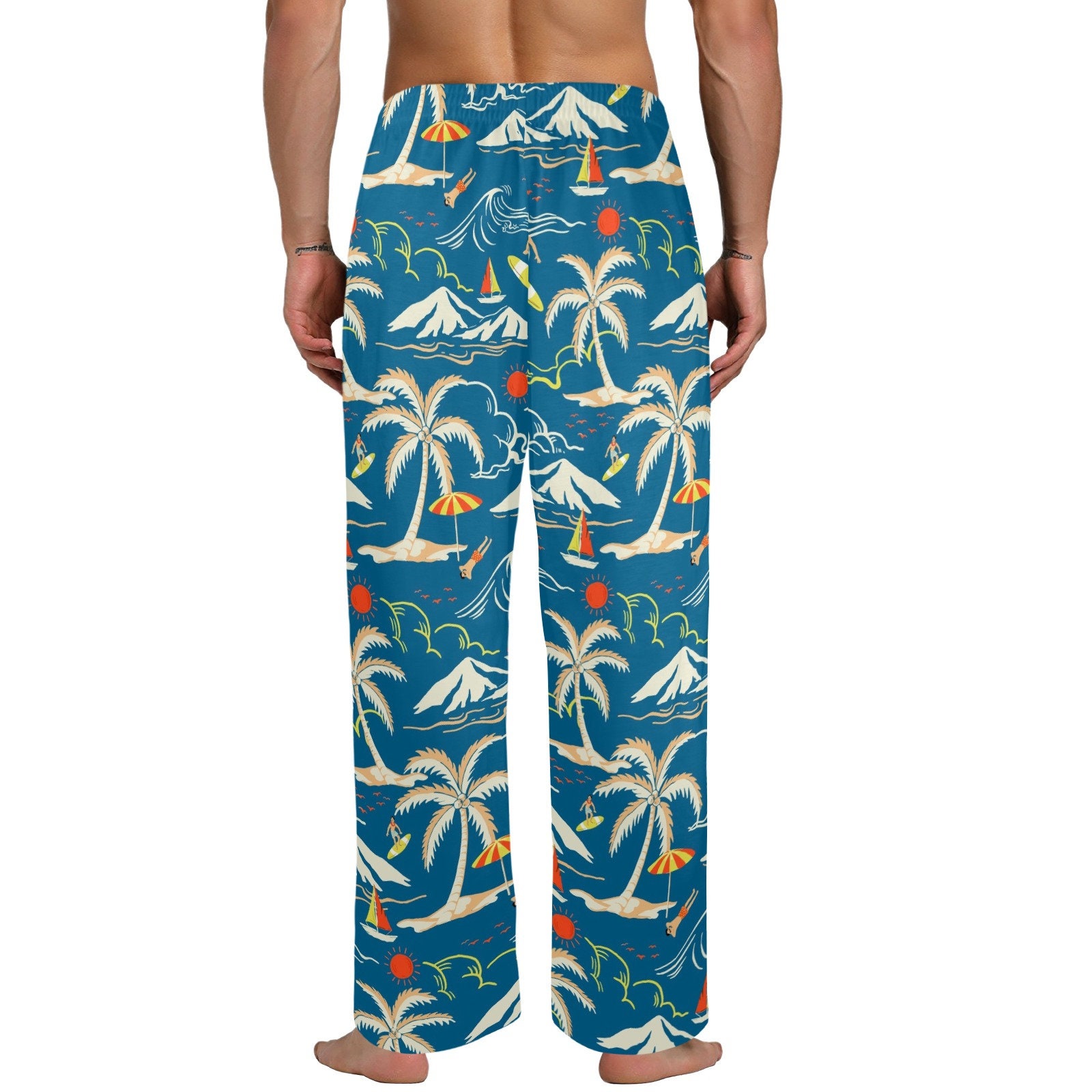 Palm tree pajama pants sale