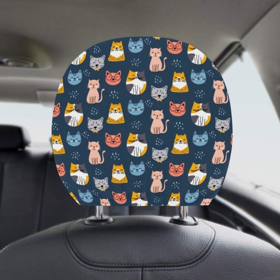 Niedliche Katzen Autositz Kopfstützenbezug 2 Stück, Kätzchen