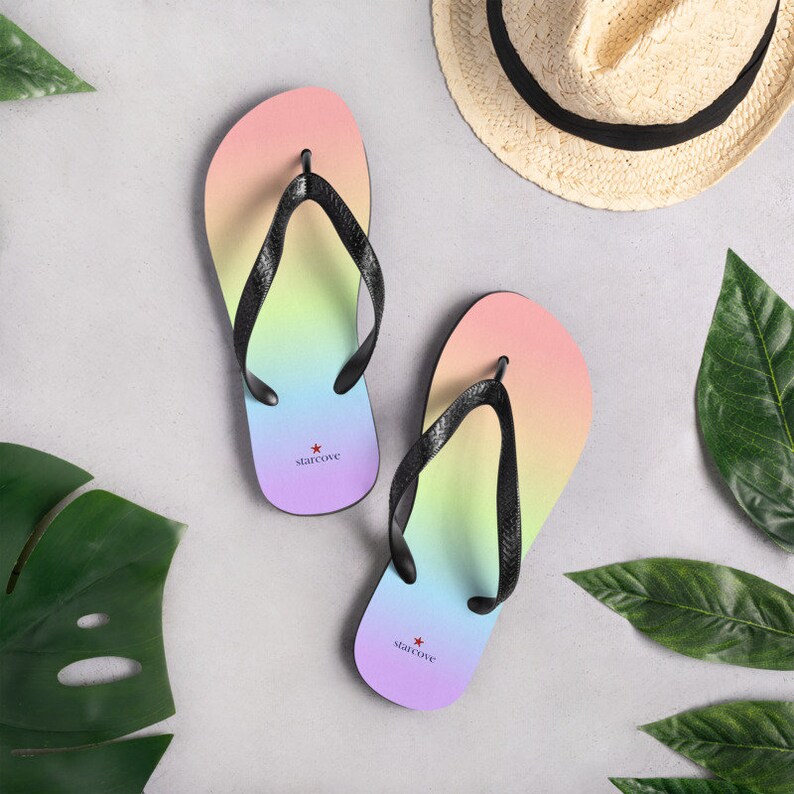 pastel flip flops