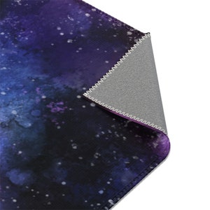 Galaxy Space Area Rug Carpet, Stars Universe Blue Dark Purple Home Floor Decor Boho Chic Kids Room Interior Design Washable Accent Patio Rug image 2