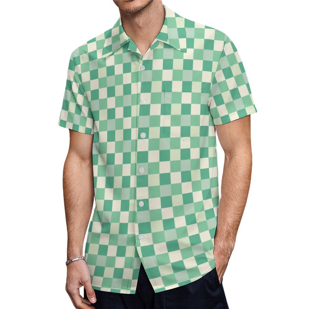 green checkered dress shirt ERL main image 1