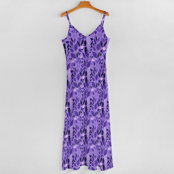 open lace back dress Ozias Halter Semi Sheer Knit Maxi Dress / Deep Purple | Meshki main image 0