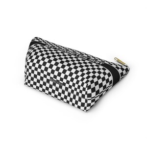 My Diabetes Shit Bag, Funny Diabetic Supply Case Black White Checkered Type One 1 Accessory Zipper Travel Toiletry Pouch Gift w T-bottom image 7