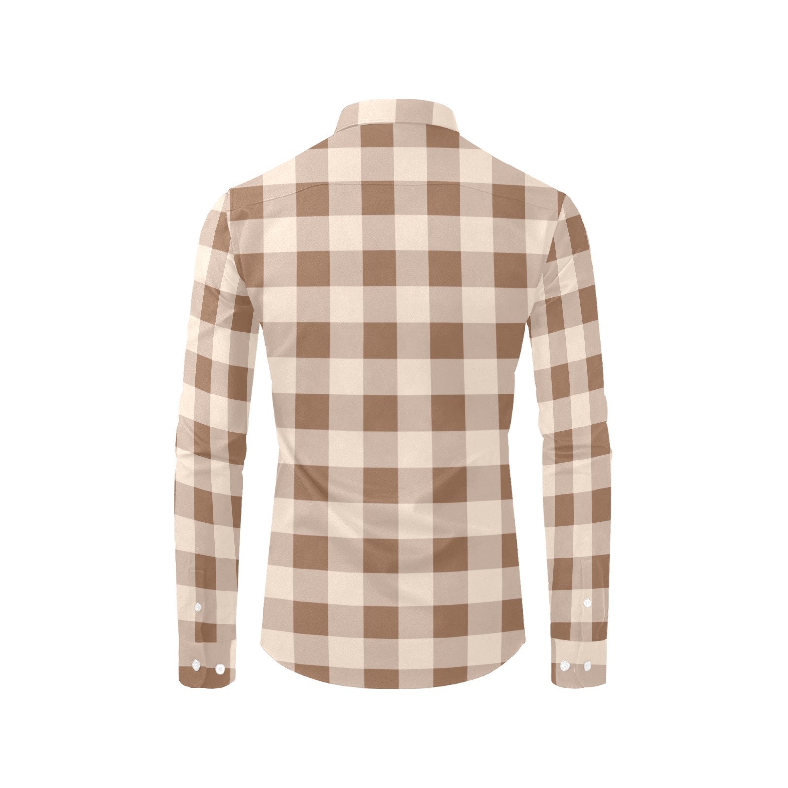beige check pocket detail long sleeve shirt dress Buffalo David Bitton Men's Samuel Plaid Long-Sleeve Shirt main image 1
